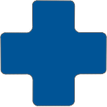 [NBM203B] NBM203B - confezione 20 divisori a "+" poliestere adesivo colore BLU