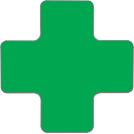 [NBM203G] NBM203G - confezione 20 divisori a "+" poliestere adesivo colore VERDE