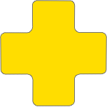 [NBM203Y] NBM203Y - confezione 20 divisori a "+" poliestere adesivo colore GIALLO