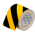 [NBN100YN] NBN100YN - nastro adesivo GIALLO/NERO in poliestere H mm 100x30 mt spess. mm 0,20