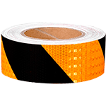 [NR0511] NR0511 - Nastro autoadesivo  H 50 rifrangente strisce G/N des