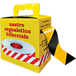[NS701] NS701 - Rotolo nastro segnal.a strisce G/N mt 500