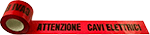[NS707] NS707 - Rotolo nastro PE rosso CAVI ELETTR. mt 200