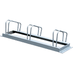 [PBZ03] PBZ03 - portabiciclette zincato 3 posti