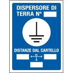 [PO5016] PO5016 - cartello in Polionda Dispersore di terra n..