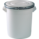 [PRM807] PRM807 - bidone bianco c.chiusura anello acc.zinc. 75l id.industria alimentare