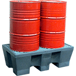 [PSA112] PSA112 - vasca polietilene per 2 fusti volume di raccolta 240 lt.