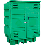 [PSA1342] PSA1342 - deposito in polietilene per 2 fusti volume raccolta 240 lt.