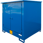 [PSA704] PSA704 - deposito per esterni per 4 fusti lt 200 dimensioni mm 1350x1260x1540