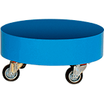 [PSA899] PSA899 - base circolare su suote con vasca antisgocciolamento x fusti 200 lt.