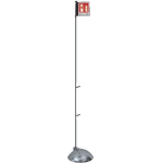 [PSE1264] PSE1264 - piantana porta estintore acc.cromato cartello incluso mm 300x1900 h.