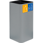 [PSR100CDG] PSR100CDG - gettacarta da pavimento 100lt grigio,cover doppia + kit 5 pittogrammi