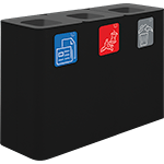 [PSR300FN] PSR300FN - Stazione 300lt nera   con kit 5 pittogrammi magnetici