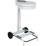 [PSR406W] PSR406W - carrello reggisacco con ruote colore bianco (sacco escluso)