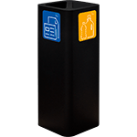 [PSR60FCDN] PSR60FCDN - gettacarta da pavimento 60lt nero  ;cover doppia+kit