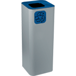 [PSR632B] PSR632B - gettacarta a pavimento forma quadrata corpo grigio testa col.Blu