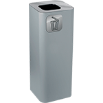 [PSR632S] PSR632S - gettacarta a pavimento forma quadrata corpo grigio testa col.Grigio