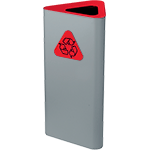 [PSR635R] PSR635R - gettacarta a pavimento forma triangolare corpo grigio testa rossa