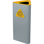 [PSR635Y] PSR635Y - gettacarta a pavimento forma triangolare corpo grigio testa gialla