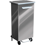 [PSR748X] PSR748X - pattumiera a pedale acciaio inox 110 lt