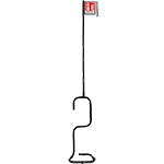 [PST190N] PST190N - Porta estintore in tubolare nero con asta segn