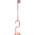 [PST190R] PST190R - Porta estintore in tubolare rosso con asta segn