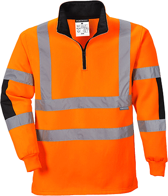 [PWT308XL] PWT308XL - felpa Rugby HI arancio tg.XL