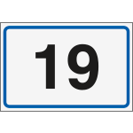 [R1510] R1510 - Cartello rifrangente numero civico 150 per100 (neutro)