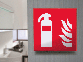 [SECET11B] SECET11B - segnale vetro CRYSTAL monofacciale Estintore EN ISO 7010