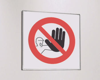 [SEM1312A] SEM1312A - targa alluminio Metal mono Divieto di accesso