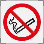 [SEME1301G] SEME1301G - targa monofacciale METAL alluminio simbolo vietato fumare EN ISO7010