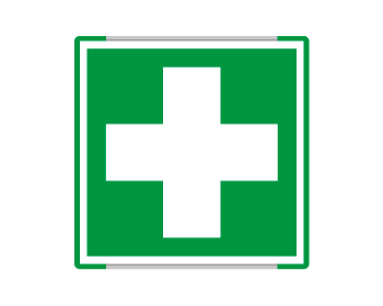 [SEME15101AC] SEME15101AC - segnal. all.Metal mono profilo VERDE Pronto Soccorso EN ISO 7010 E003