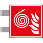 [SEME15106BAC] SEME15106BAC - segnaletica all.Metal profilo ROSSO bifacciale Idrante EN ISO 7010