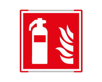 [SEME15107AC] SEME15107AC - segnaletica all.Metal profilo ROSSO mono Estintore EN ISO 7010 F001