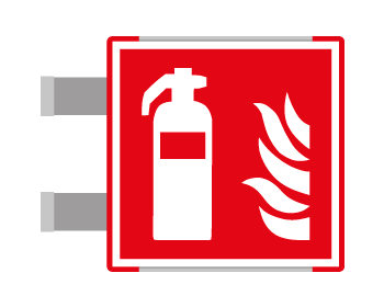 [SEME15107BGC] SEME15107BGC - segnaletica all.Metal profilo ROSSO bifacciale Estintore EN ISO 7010