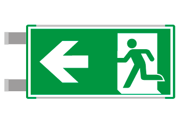 [SEME715101BNC] SEME715101BNC - segnaletica all.Metal VERDE bifacciale uscita sn EN ISO 7010