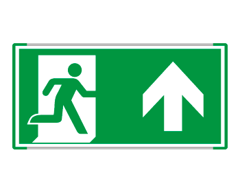 [SEME715103NC] SEME715103NC - Segnale all. Metal monofacc.profilo VERDE Uscita emergenza EN ISO 7010