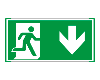 [SEME715104NC] SEME715104NC - Segnale all.Metal monofacc.profilo VERDE Uscita emergenza EN ISO 7010