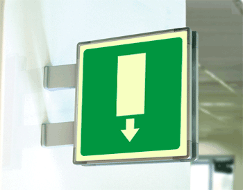 [SEML15152BG] SEML15152BG - segnale fotoluminescente in alluminio METAL bifacciale 210x210