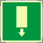 [SEML15152G] SEML15152G - segnale fotoluminescente in alluminio METAL monofacciale 210x210