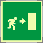 [SEML15153A] SEML15153A - segnale fotoluminescente in alluminio METAL monofacciale 150x150