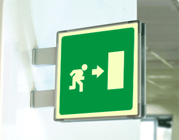 [SEML15153BA] SEML15153BA - segnale fotoluminescente in alluminio METAL bifacciale 150x150