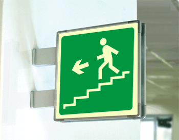 [SEML15161BA] SEML15161BA - segnale fotoluminescente in alluminio METAL bifacciale 150x150