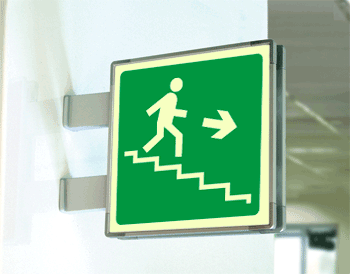 [SEML15163BG] SEML15163BG - segnale fotoluminescente in alluminio METAL bifacciale 210x210