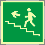 [SEML15164A] SEML15164A - segnale fotoluminescente in alluminio METAL monofacciale 150x150