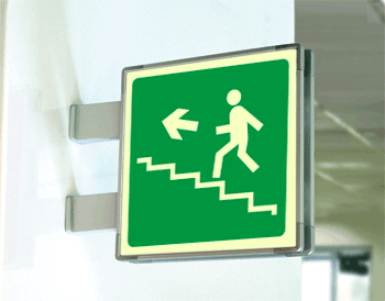 [SEML15164BG] SEML15164BG - segnale fotoluminescente in alluminio METAL bifacciale 210x210
