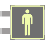[SEML15642BG] SEML15642BG - segnale fotoluminescente in alluminio METAL bifacciale 210x210
