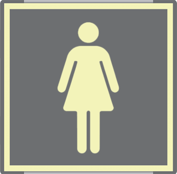 [SEML15643AC] SEML15643AC - segnale luminescente METAL profilo GRIGIO monofacciale TOILETTE DONNA