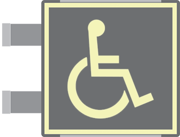 [SEML15653BAC] SEML15653BAC - targa bifacciale fotoluminescente METAL Toilette disabili