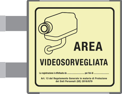 [SEML5008BGC] SEML5008BGC - targa bifacciale fotoluminescente METAL Area videosorvegliata